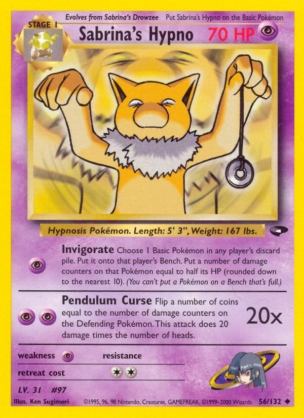Gym Challenge Sabrina's Hypno #56/132 unlimited